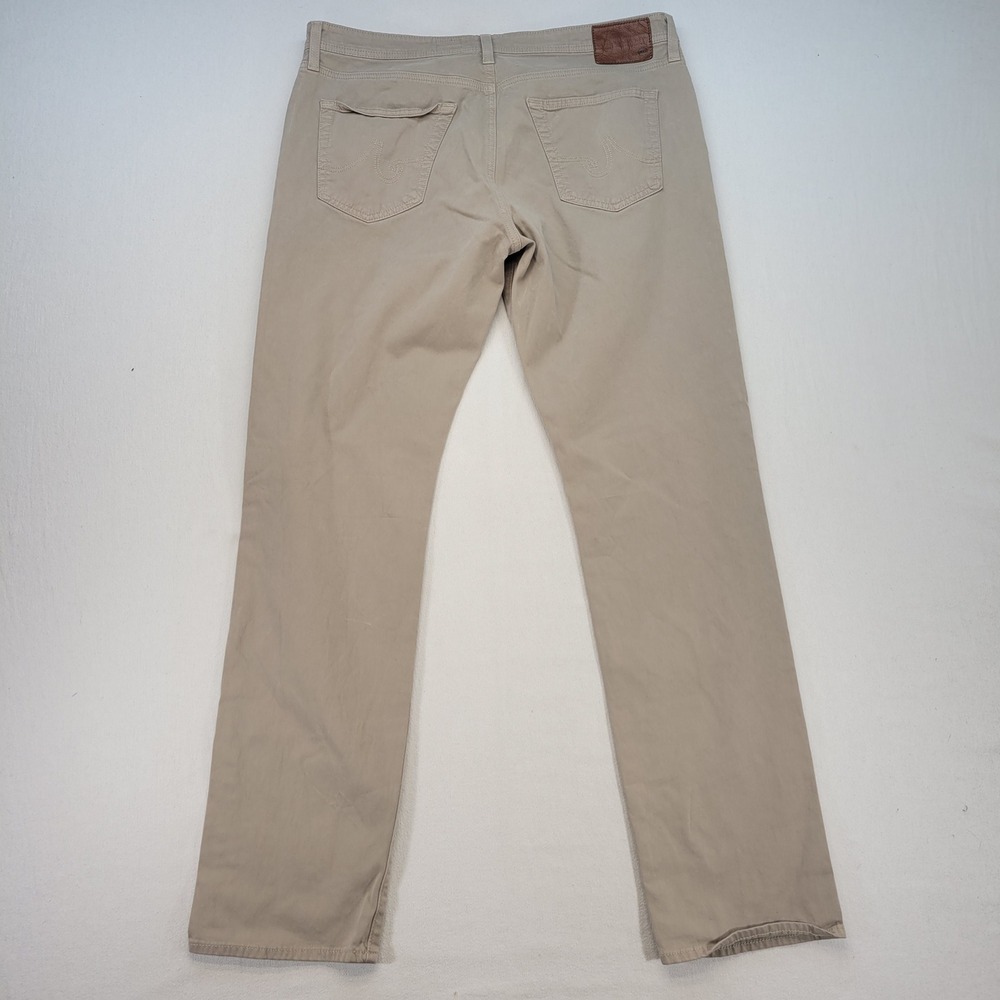 AG Adriano Goldschmied The Graduate Pants Mens 38x34 Tan Tailored Leg Khaki - Picture 3 of 12
